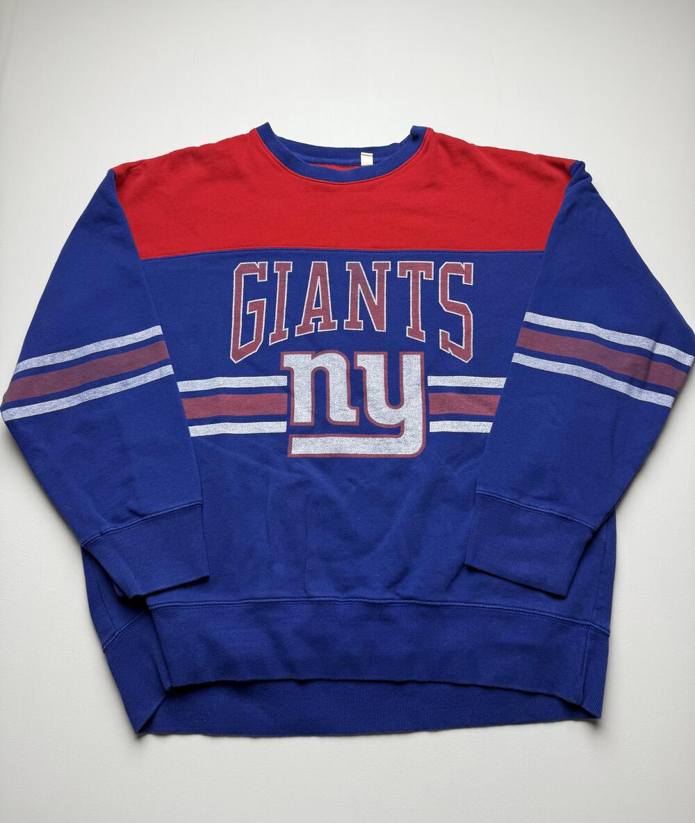 New York Giants Sweatshirt Mens XL Blue Red NFL Football Tailgate Crewneck